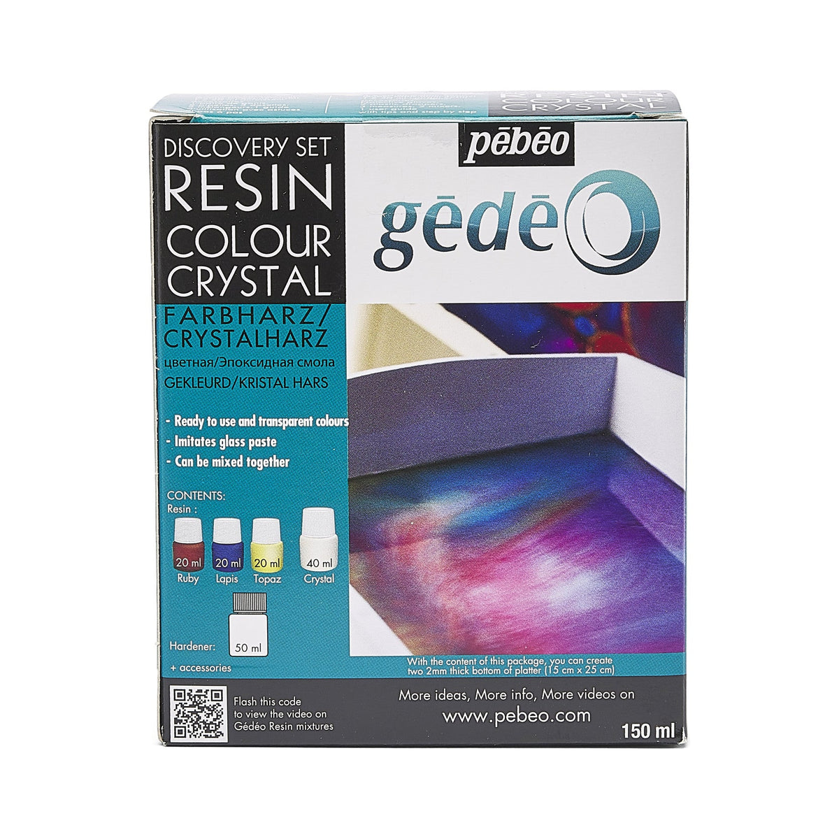 Pébéo Gédéo startset met epoxyhars en siliconen gietvormen