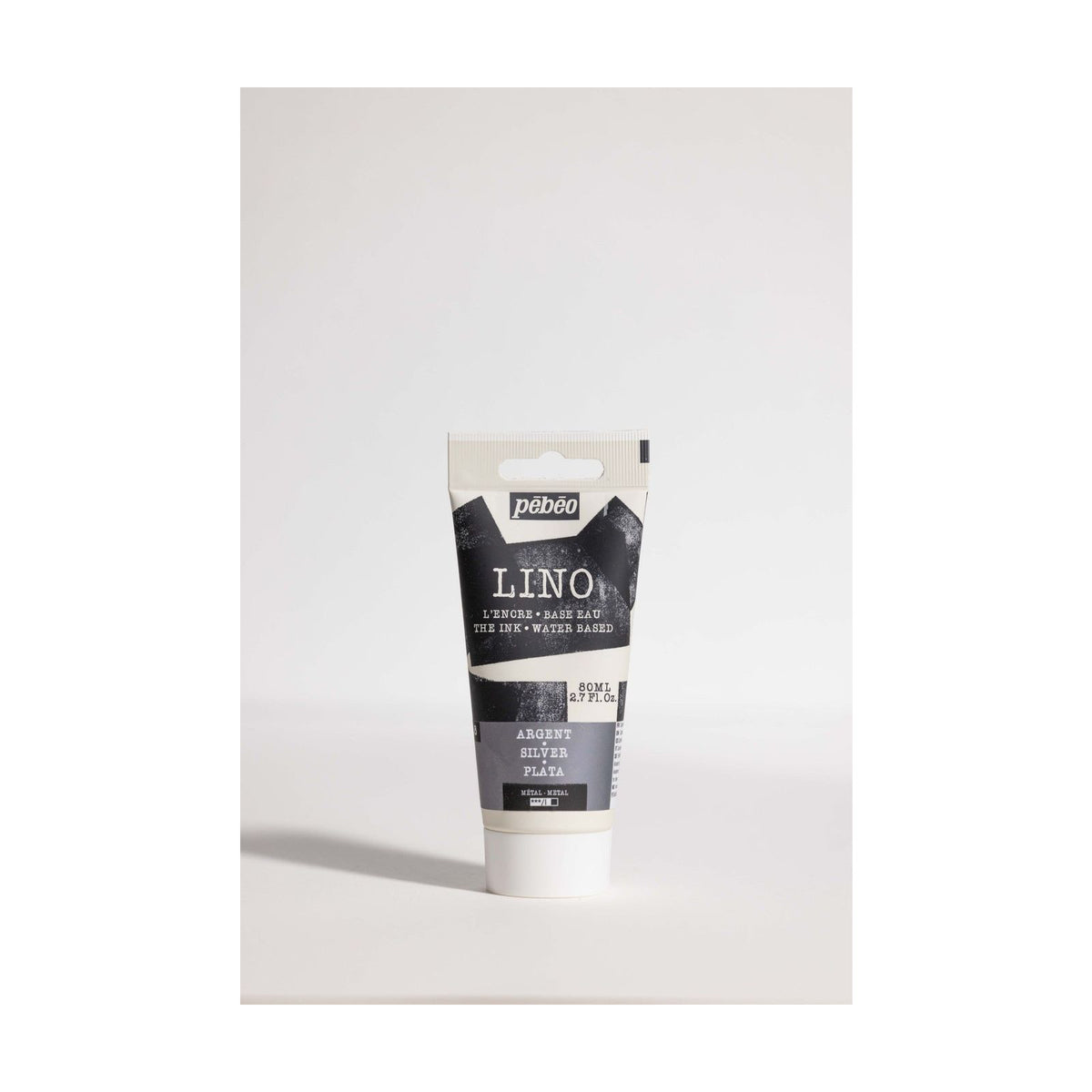 Pébéo Lino drukinkt voor linosnede op waterbasis 80 ml – Zilver