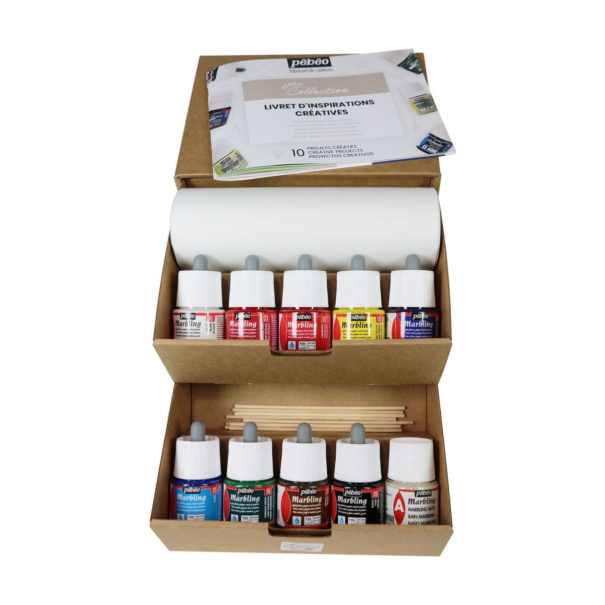 Pébéo Marbling marmerverf set 10 × 45 ml
