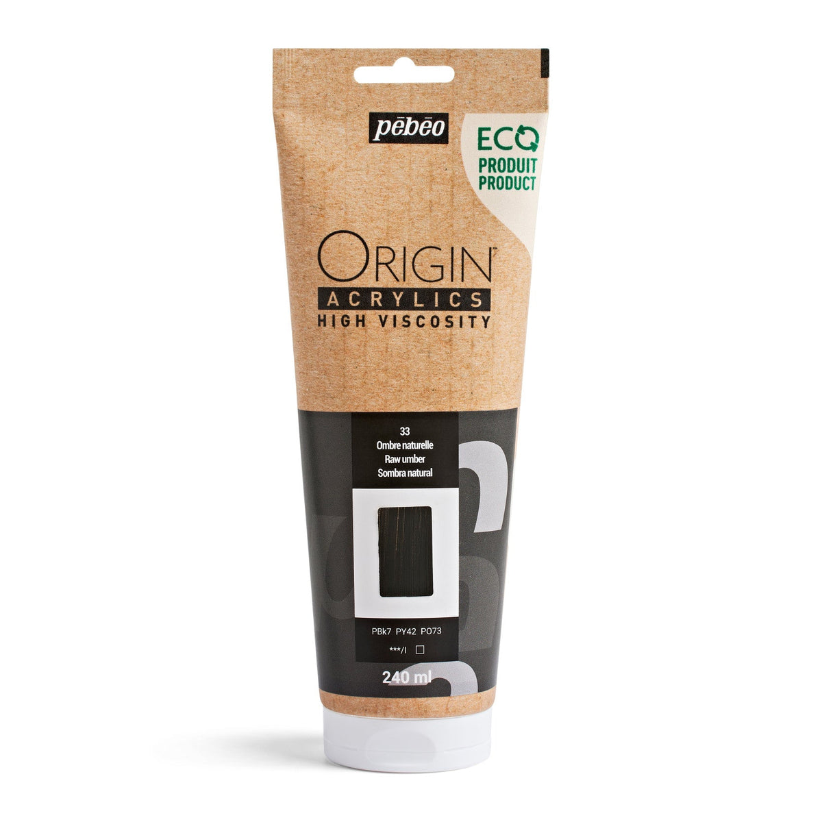 Pébéo Origin acrylverf 240 ml – Omber naturel