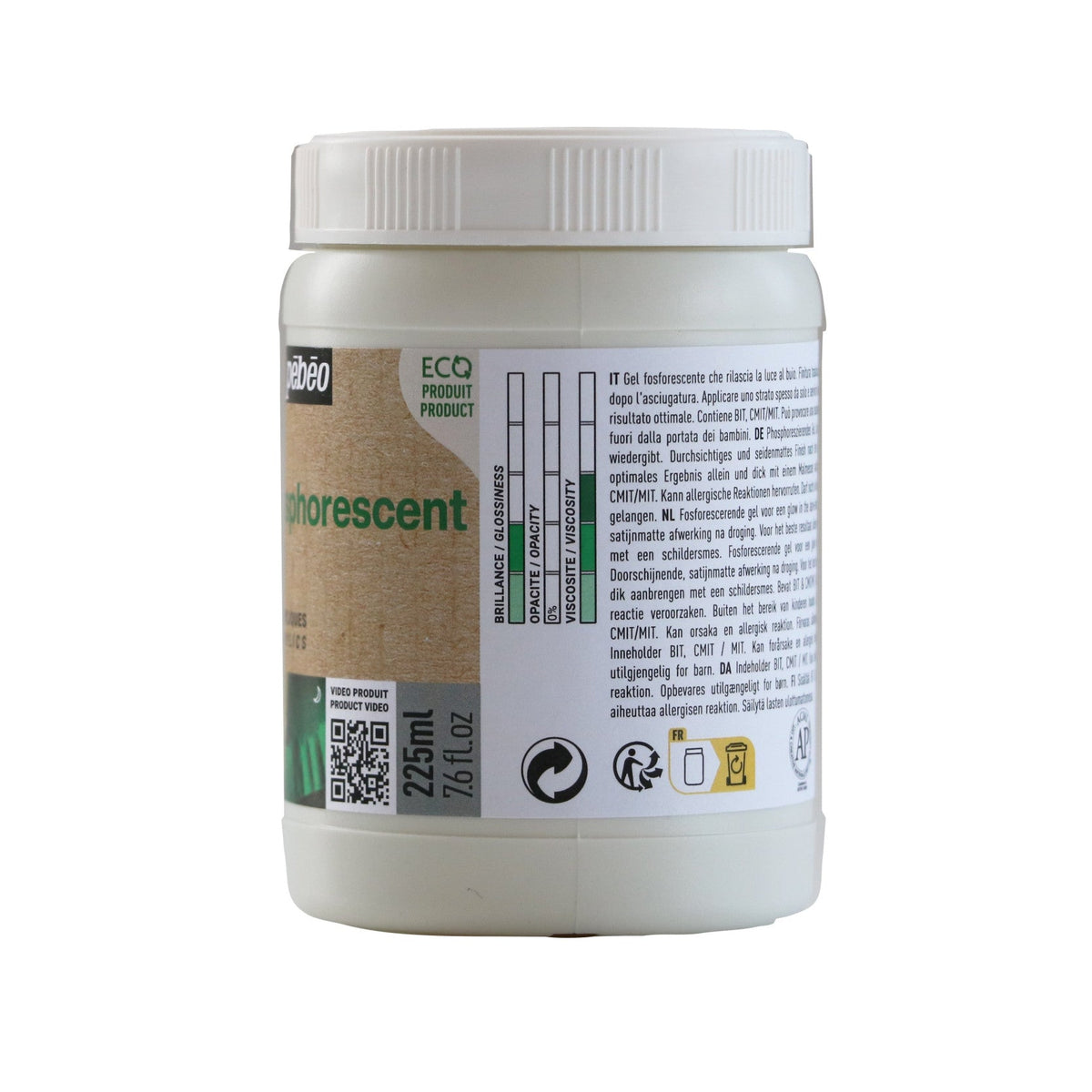 Pébéo Origin fosforescerend gelmedium 225 ml, groen