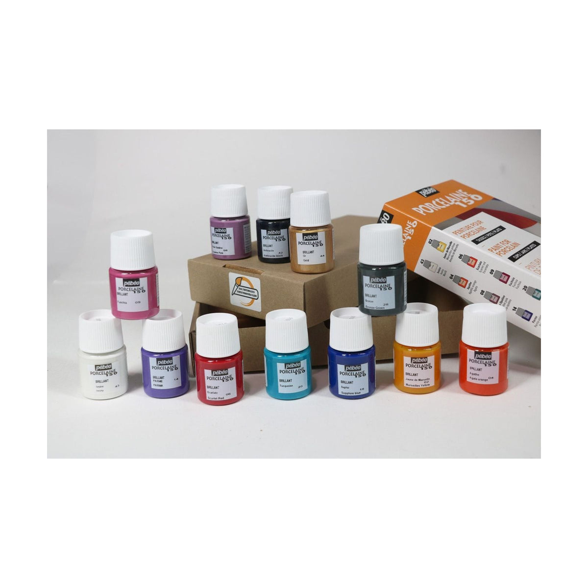 Pébéo Porcelaine 150 porseleinverf set Exploration 12 × 20 ml