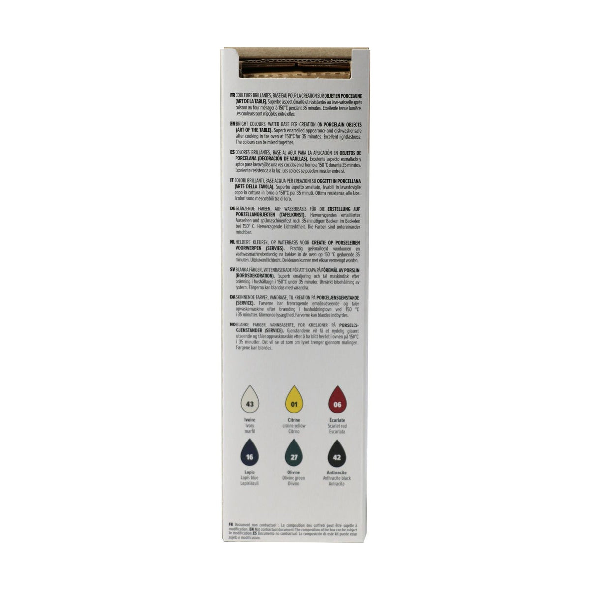 Pébéo Porcelaine 150 porseleinverfset 6 × 20 ml
