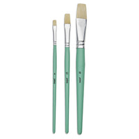 Pébéo set platte penselen, synthetisch haar, 3 stuks