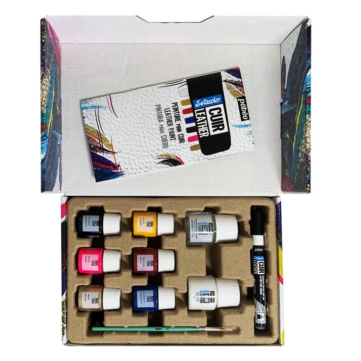 Pebeo Setacolor Leather Paints, Set of 10
