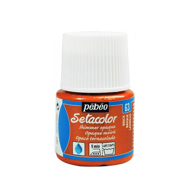 Pebeo Setacolor Opaque Shimmer Metallic Fabric Paint, 45 ml | various colors — image 1