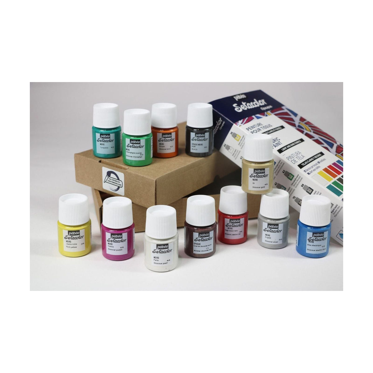 Pébéo Setacolor Opaque textielverf set 12 × 20 ml