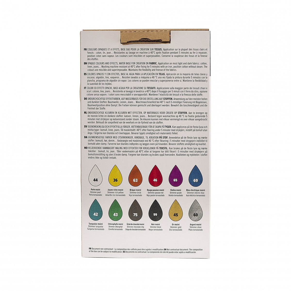 Pébéo Setacolor Opaque textielverf set 12 × 20 ml