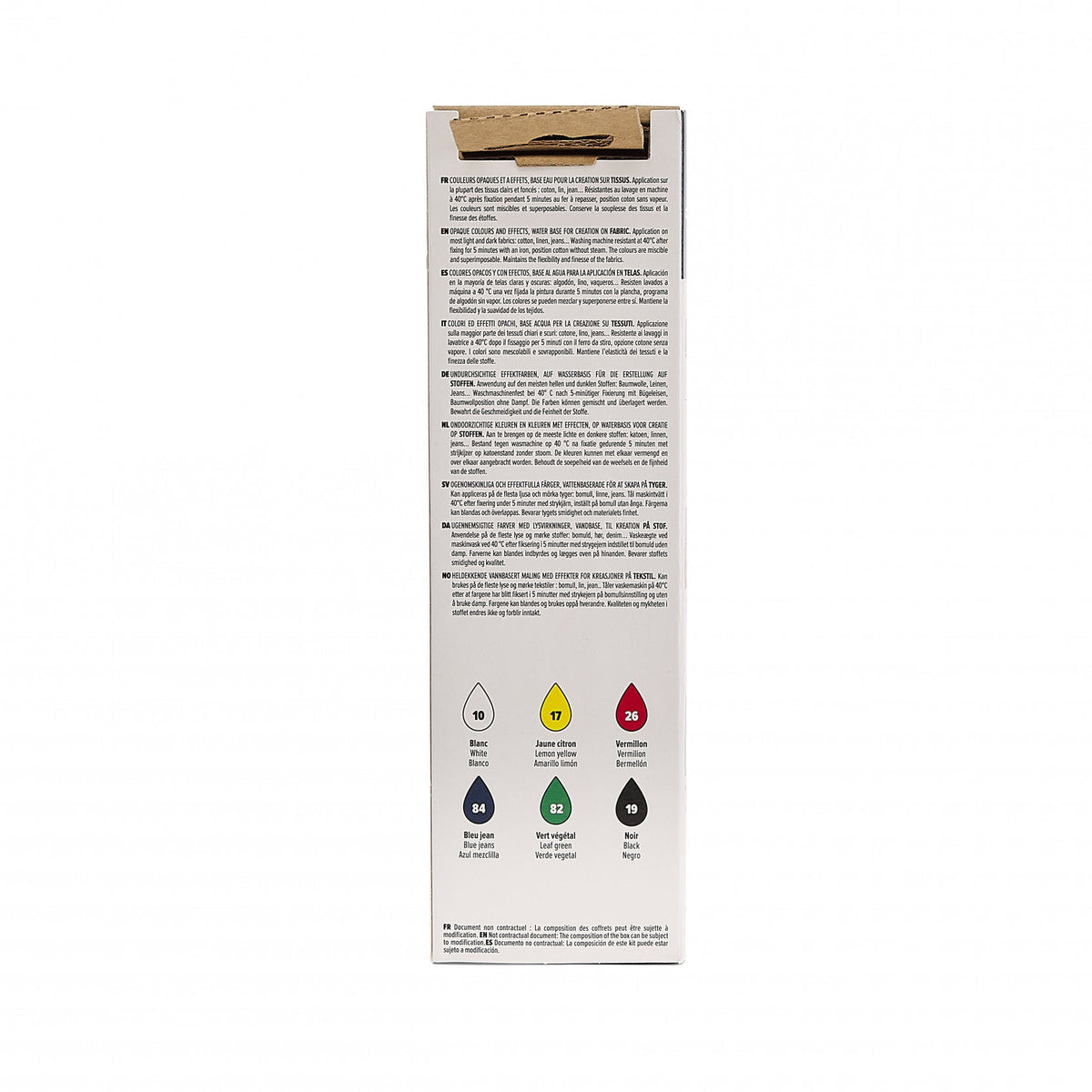 Pébéo Setacolor Opaque textielverf set 6 × 20 ml