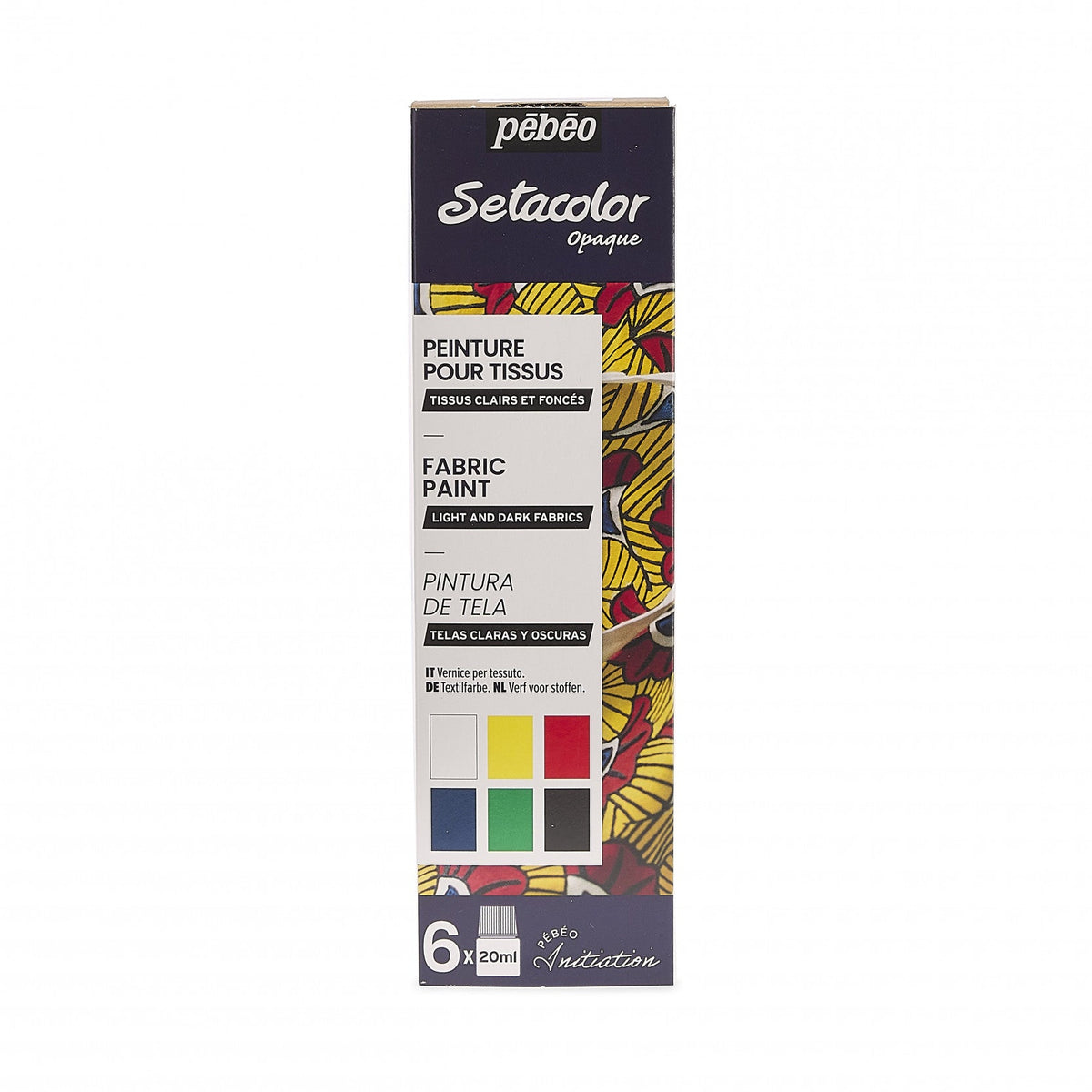 Pébéo Setacolor Opaque textielverf set 6 × 20 ml