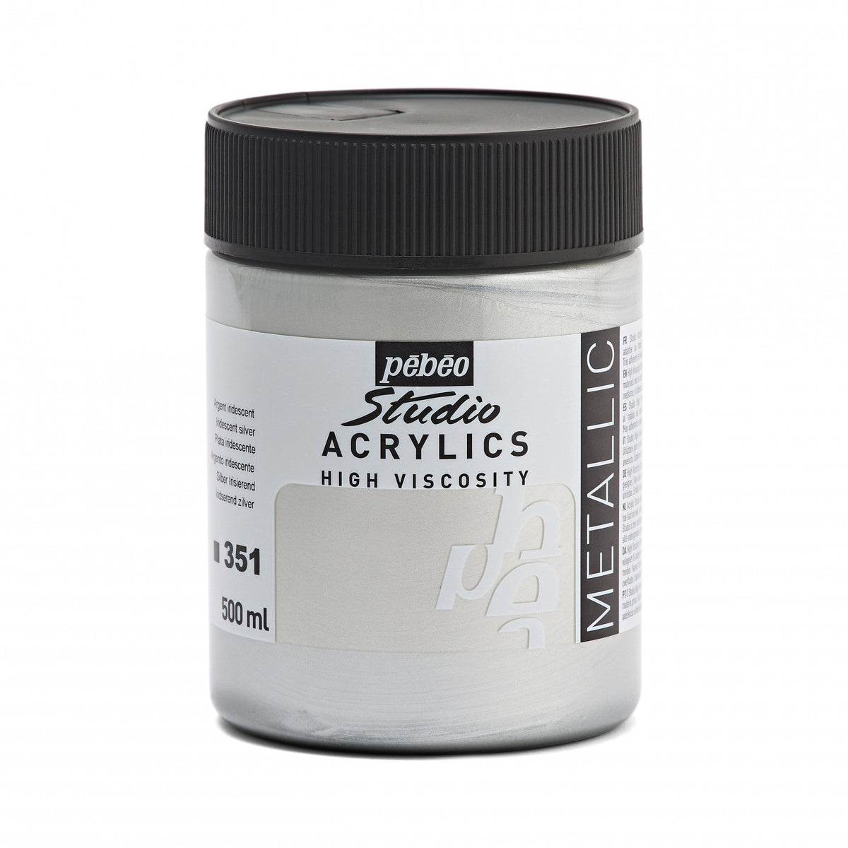 Pébéo Studio Acrylics acrylverf 500 ml – Zilver