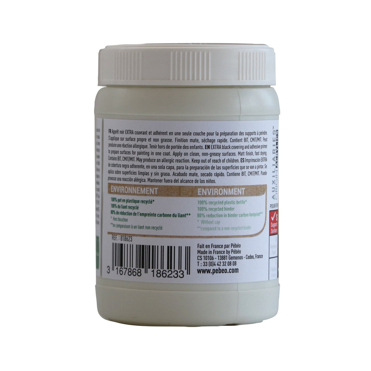 Pébéo Studio Acrylics zwarte gesso 225 ml