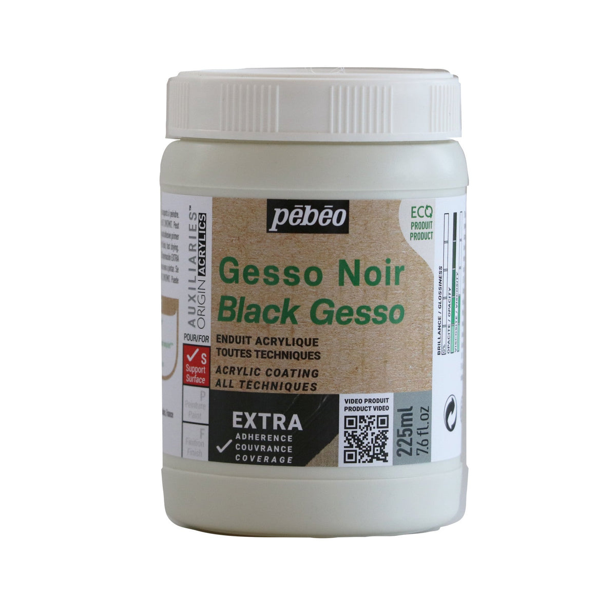 Pébéo Studio Acrylics zwarte gesso 225 ml