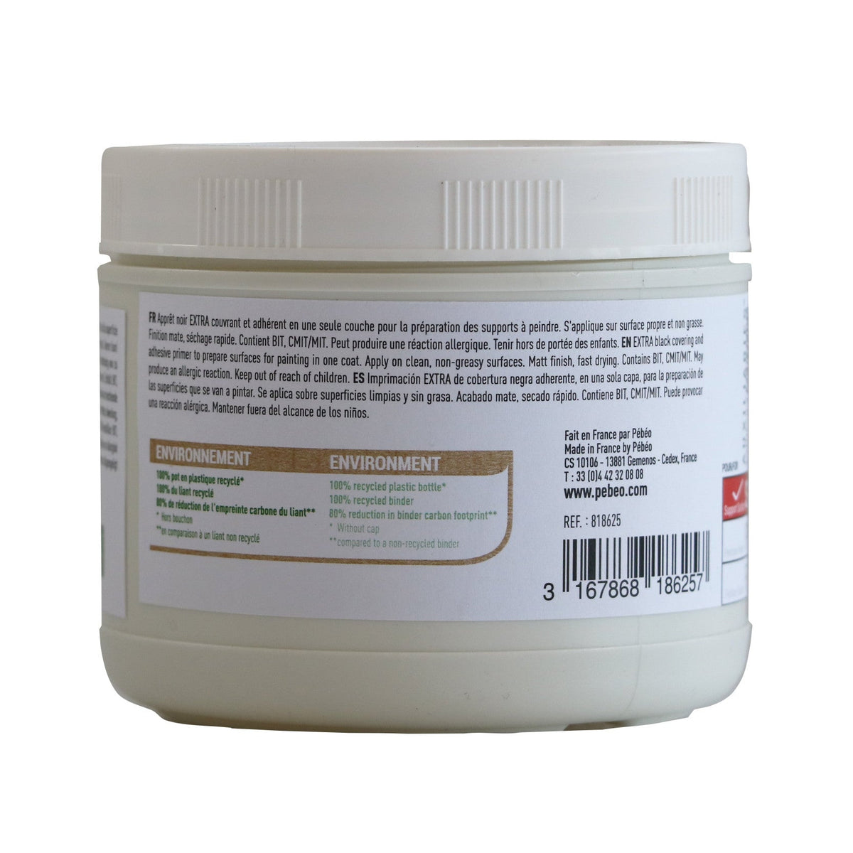 Pébéo Studio Acrylics zwarte gesso 475 ml