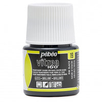 Pébéo Vitrea 160 glasverf glanzend, 45 ml – Inktzwart