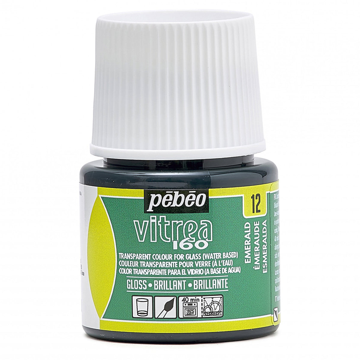 Pébéo Vitrea 160 glasverf glanzend, 45 ml – Smaragd
