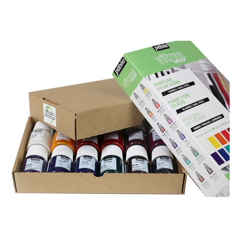 Pébéo Vitrea 160 glasverf set 12 × 20 ml