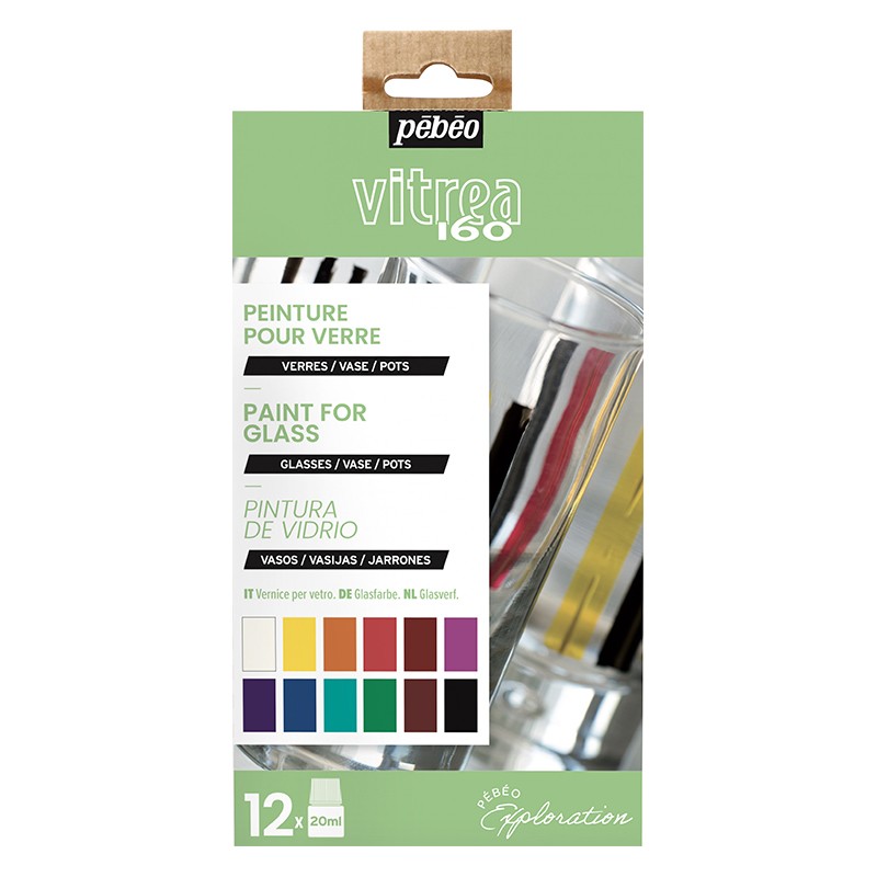 Pébéo Vitrea 160 glasverf set 12 × 20 ml