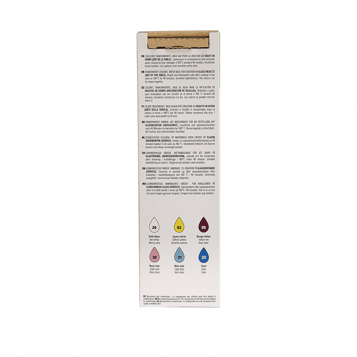 Pébéo Vitrea 160 glasverfset 6 × 20 ml – afbeelding 3