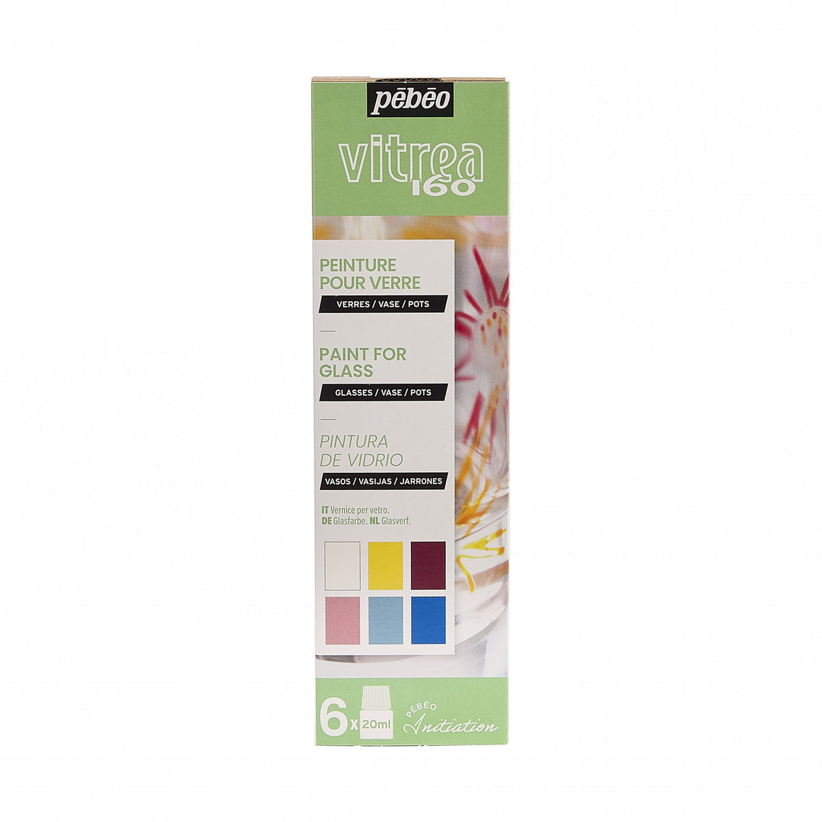 Pébéo Vitrea 160 glasverfset 6 × 20 ml
