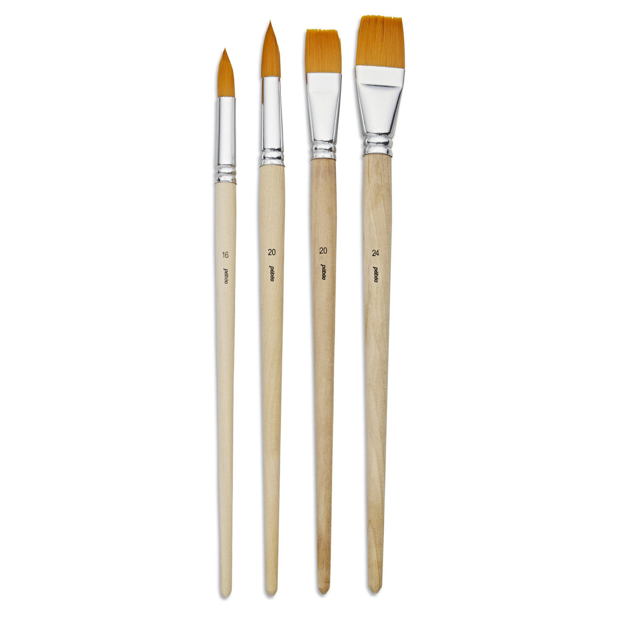 PEBEO Watercolor Brush Set - 4 pcs Flat and Round