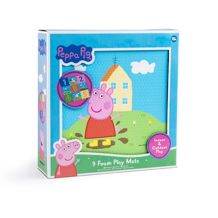 Peppa Pig speelmatten van foam, 9 stuks, 29 × 29 cm