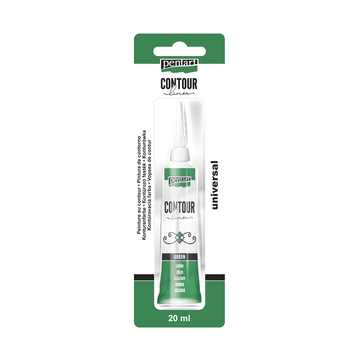 Pentart Contouring Paint 20 ml – green