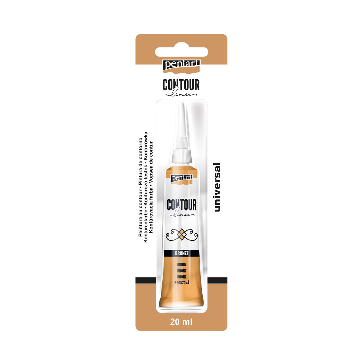 Pentart contourverf 20 ml – 10123 - messing