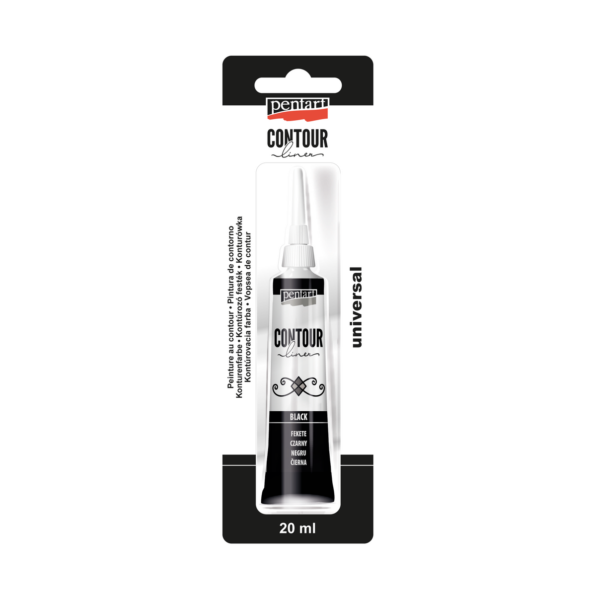 Pentart contourverf 20 ml – 2463 - zwart