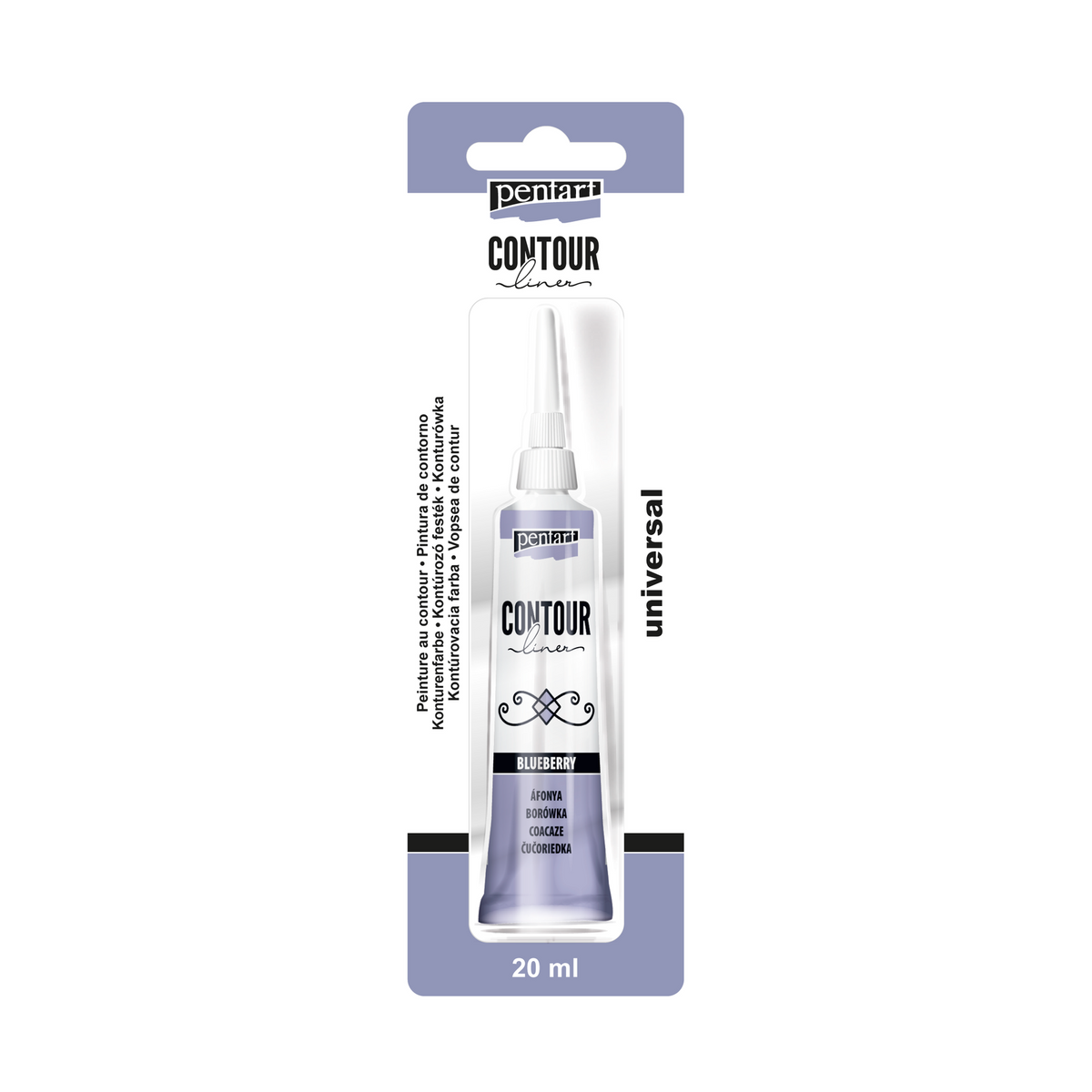 Pentart contourverf 20 ml – blauwe bes