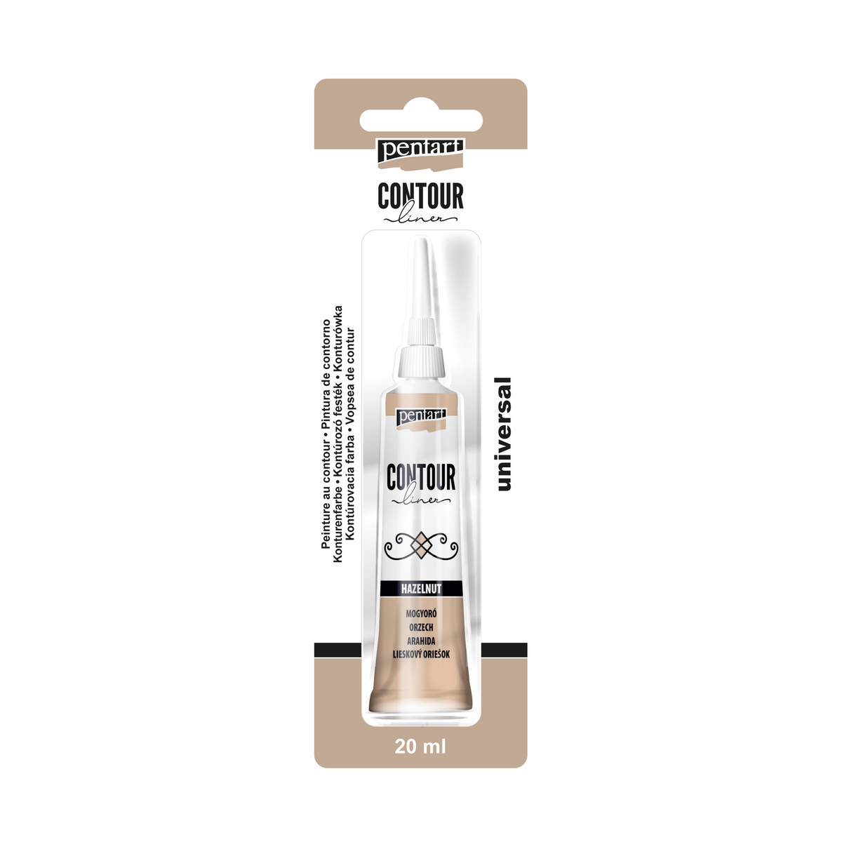 Pentart contourverf 20 ml – hazelnoot