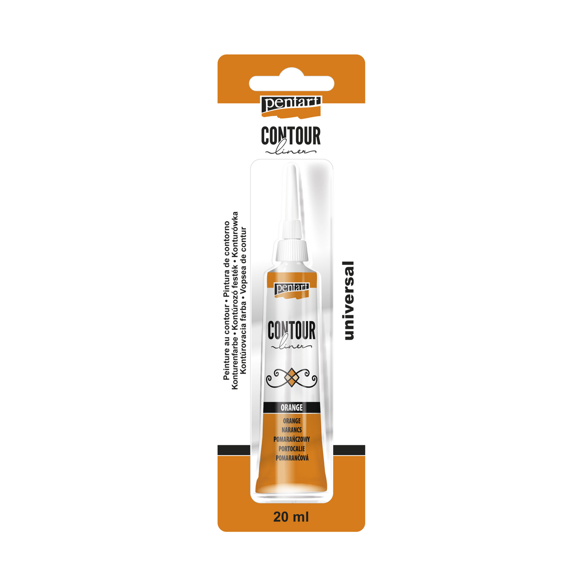 Pentart contourverf 20 ml – oranje