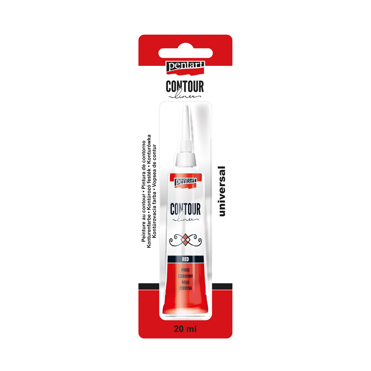 Pentart contourverf 20 ml – rood