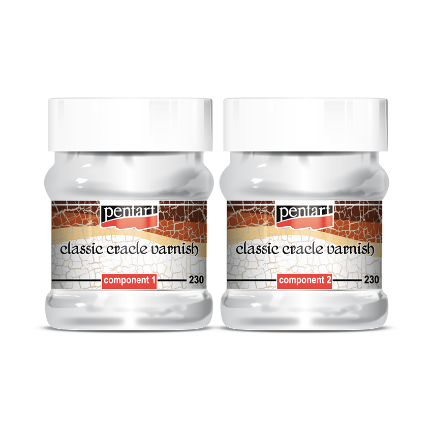 Pentart craquelélak klassiek 2 componenten, set 230 ml