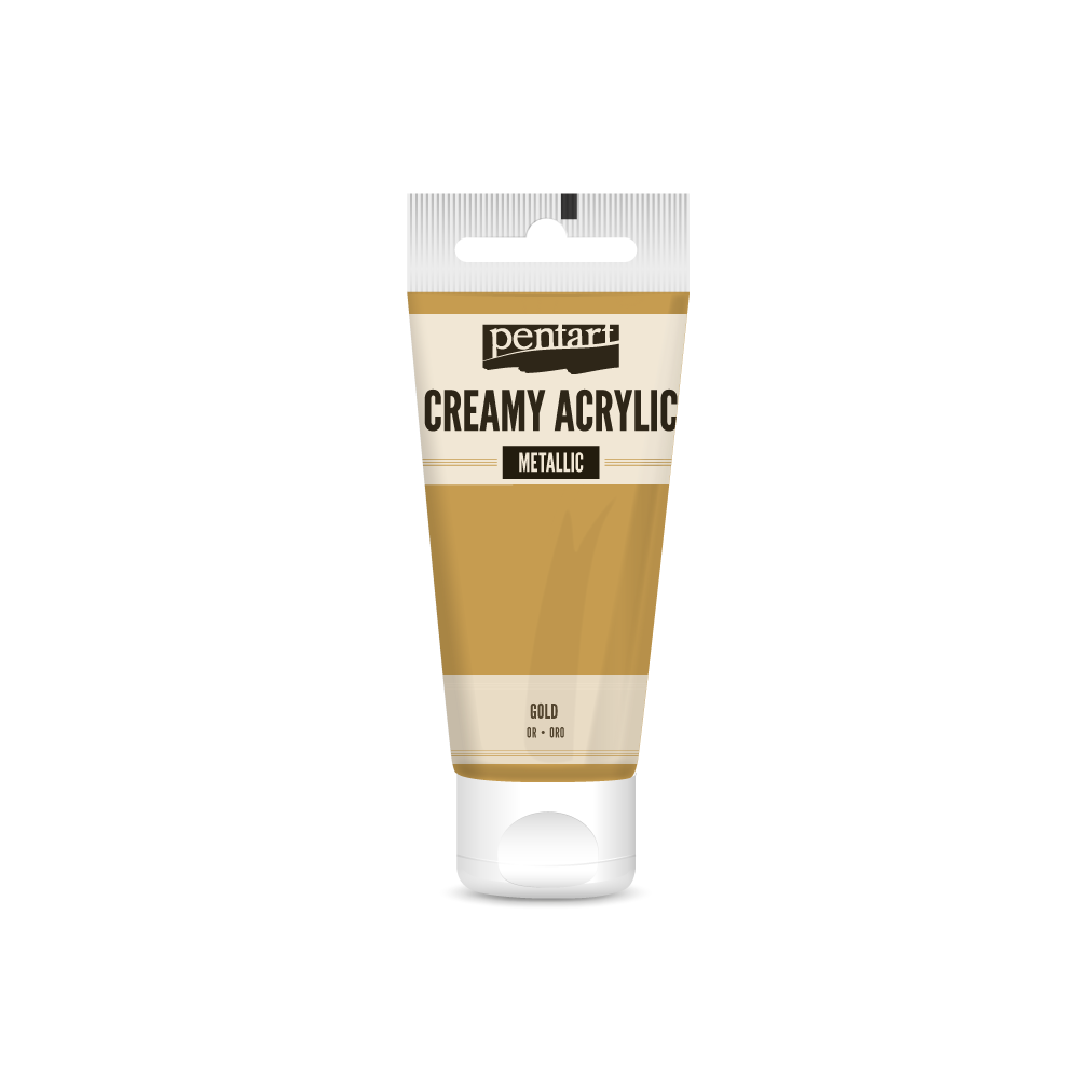 Pentart Creamy Acrylic Paint Metallic 60 ml – gold