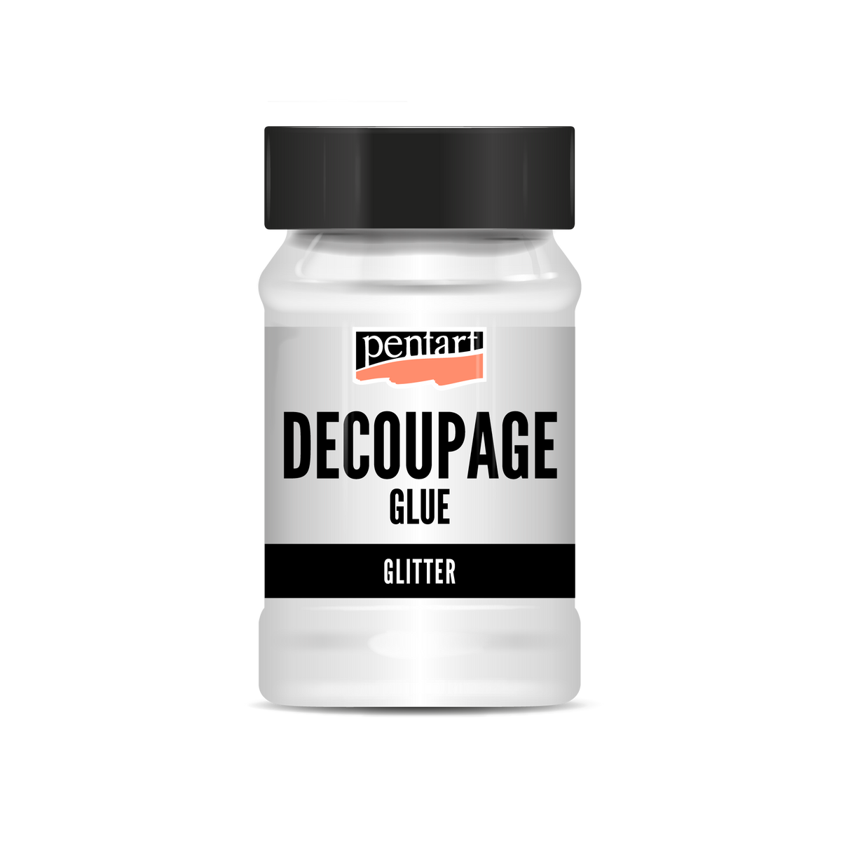 Pentart decoupagelijm en -vernis met glitter 100 ml