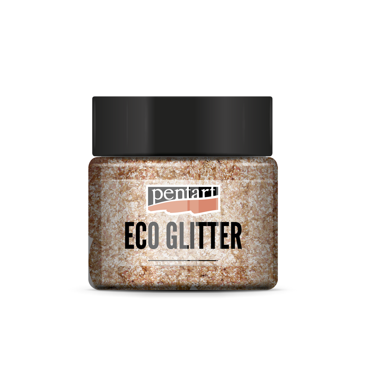 Pentart Eco Glitter fijne glitters rose gold 15 g