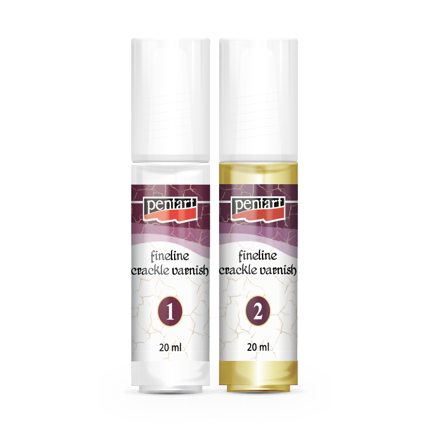Pentart Fineline craquelélak 2 componenten, 2 × 20 ml