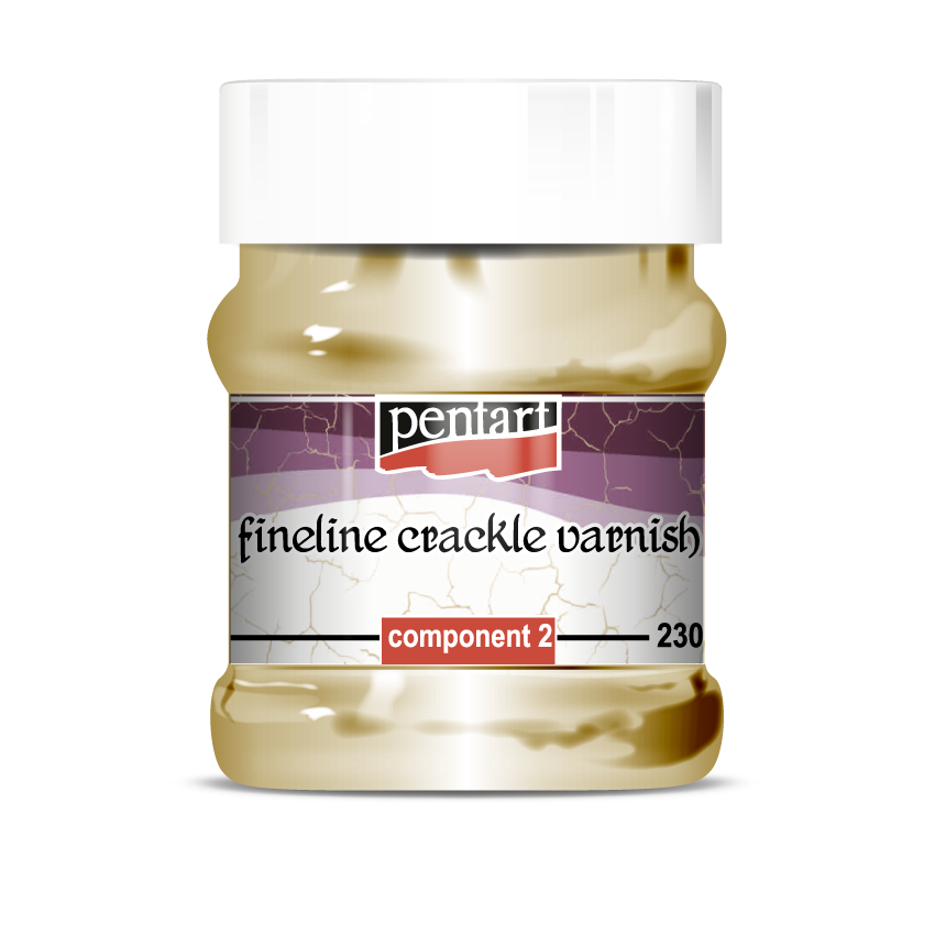 Pentart Fineline craquelélak met twee componenten, 230 ml