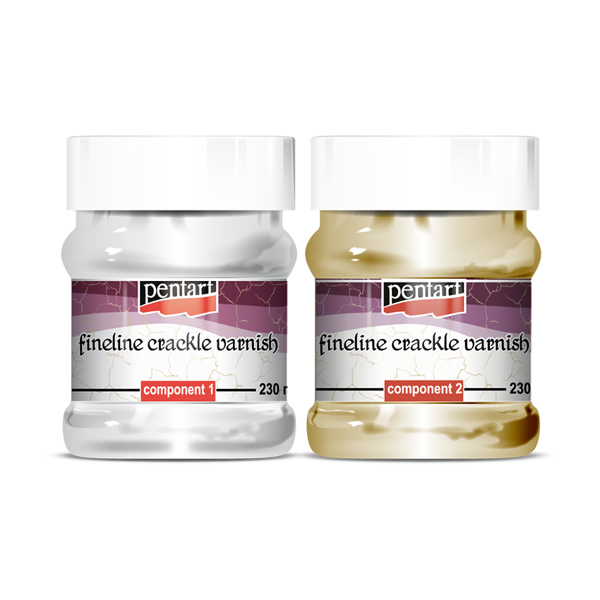 Pentart Fineline craquelélak met twee componenten, 230 ml