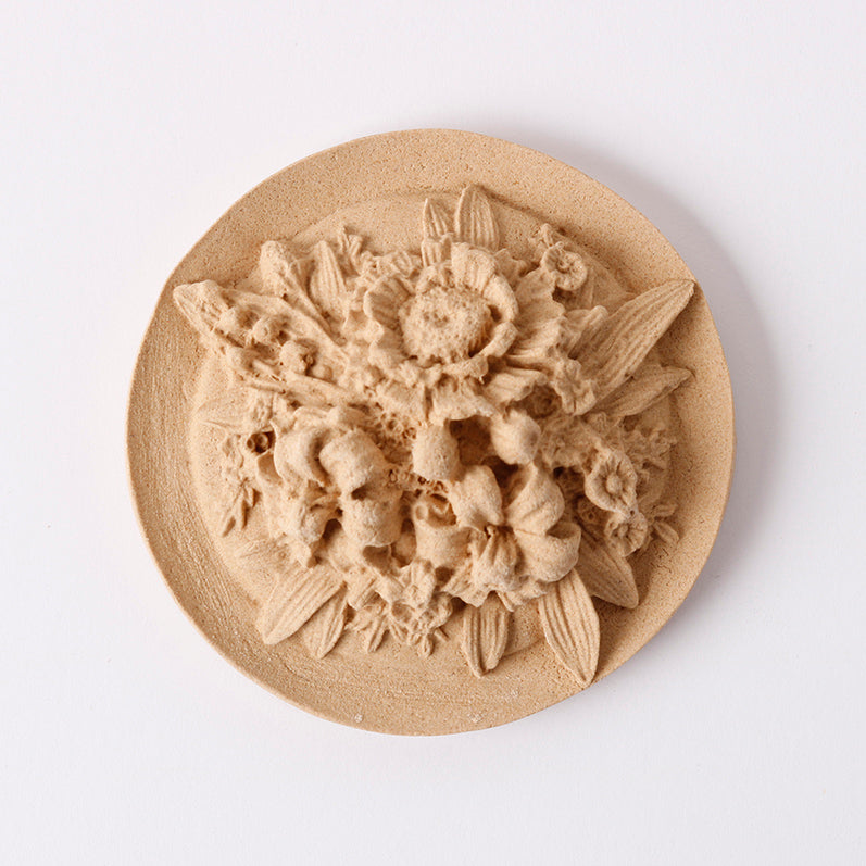 Pentart flexibel houten ornament Flower Rosette Ø 7 cm