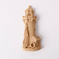 Pentart flexibel houten ornament vuurtoren 9 × 4 cm