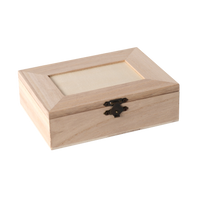 Pentart houten kistje met 4 vakjes, 14 × 10 × 3,5 cm – Spiegel aan de binnenkant