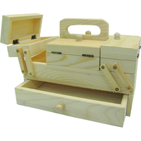 Pentart houten naaidoos 21 × 12 × 11 cm