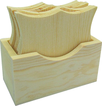 Pentart houten onderzetters met standaard 11,5 × 6 × 6,5 cm