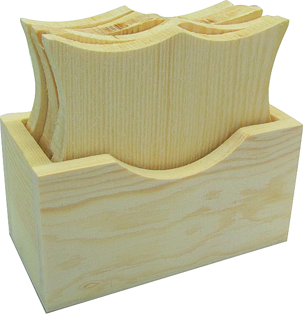 Pentart houten onderzetters met standaard 11,5 × 6 × 6,5 cm
