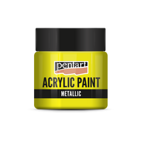 Pentart metallic acrylverf 50 ml – Geel