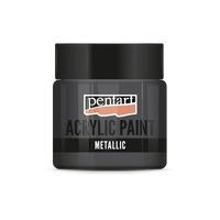Pentart metallic acrylverf 50 ml – Grafiet