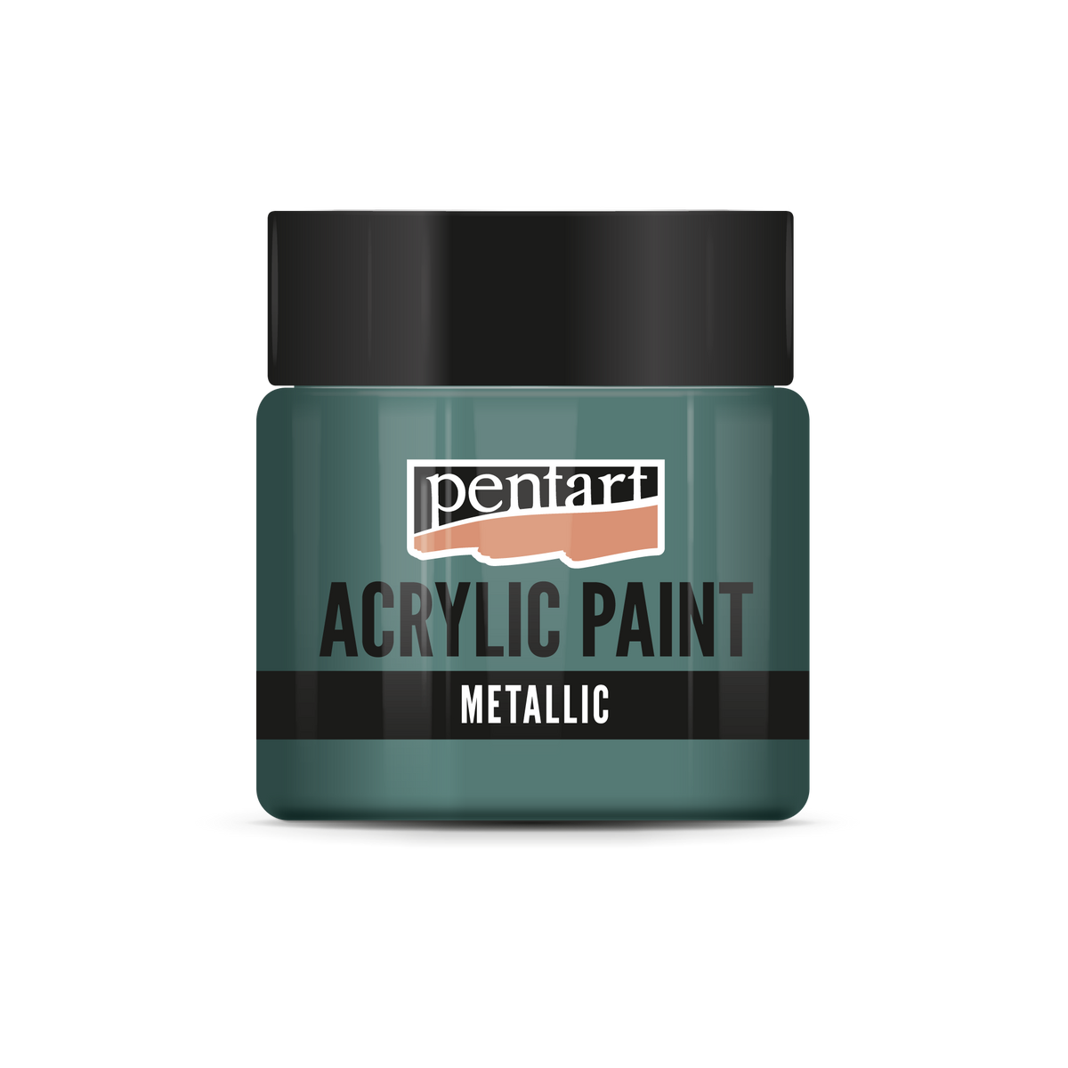 Pentart metallic acrylverf 50 ml – Grijsgroen