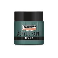 Pentart metallic acrylverf 50 ml – Grijsgroen